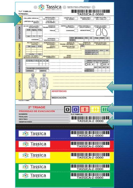 Reverso de la Tarjeta de Triaje de Tassica